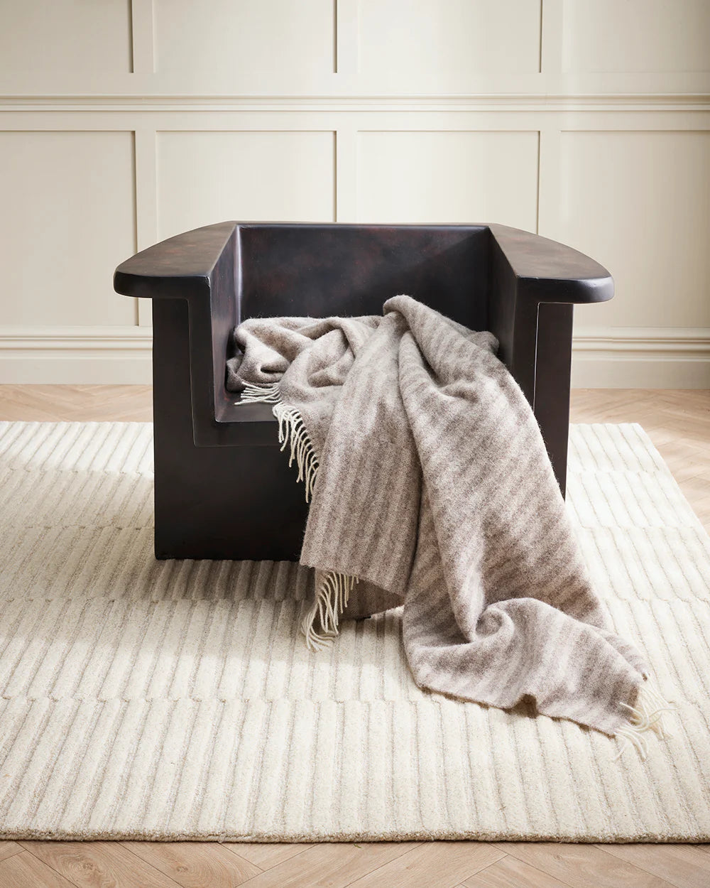 Anni NZ wool rug oat