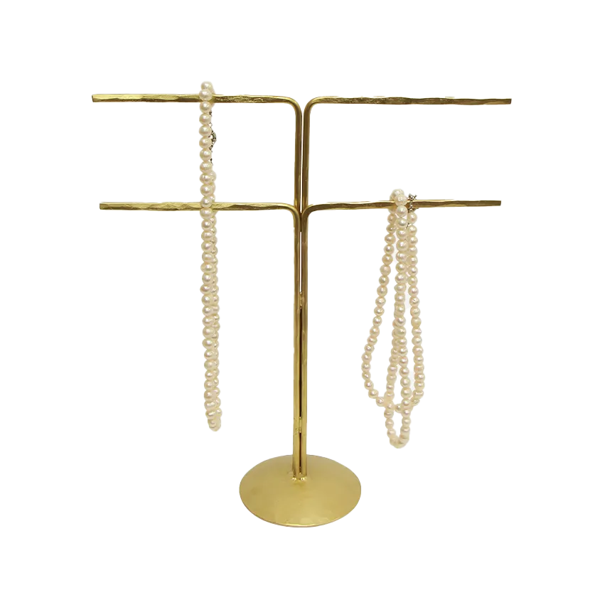 Antique brass jewellery stand