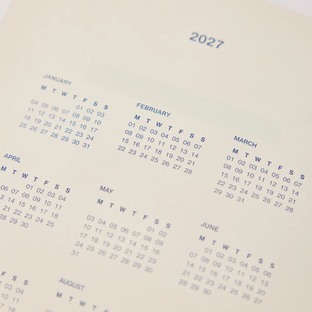 Any Day Now 2027 weekly diary A5 blue