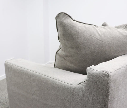 Asher slip cover 2.5 seater sofa concrete