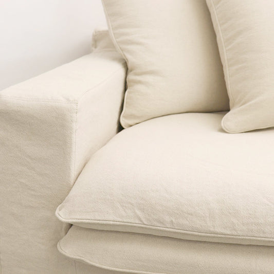 Asher slip cover 2.5 seater sofa oatmeal