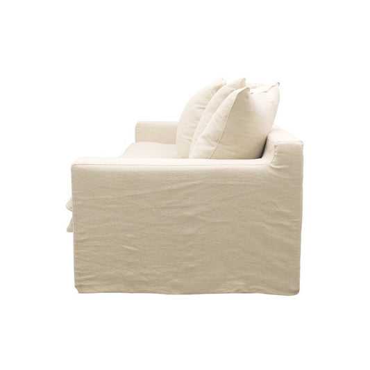 Asher slip cover 2.5 seater sofa oatmeal