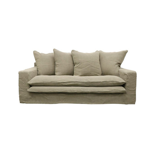 Asher slip cover 2.5 seater sofa olive