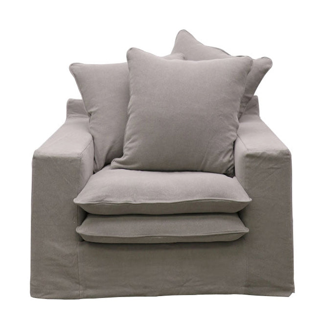 Asher slip cover armchair cement
