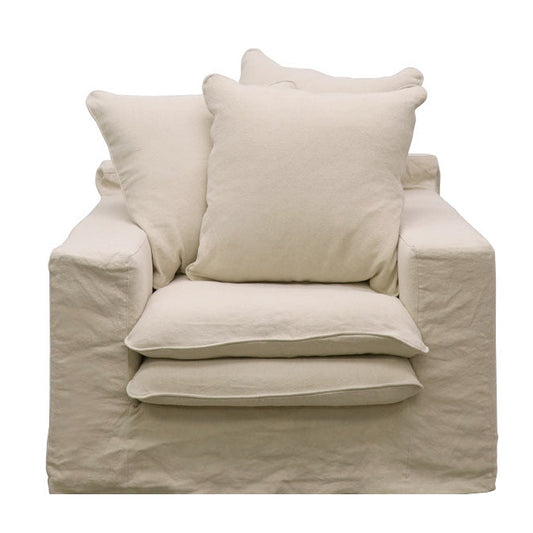 Asher slip cover armchair oatmeal