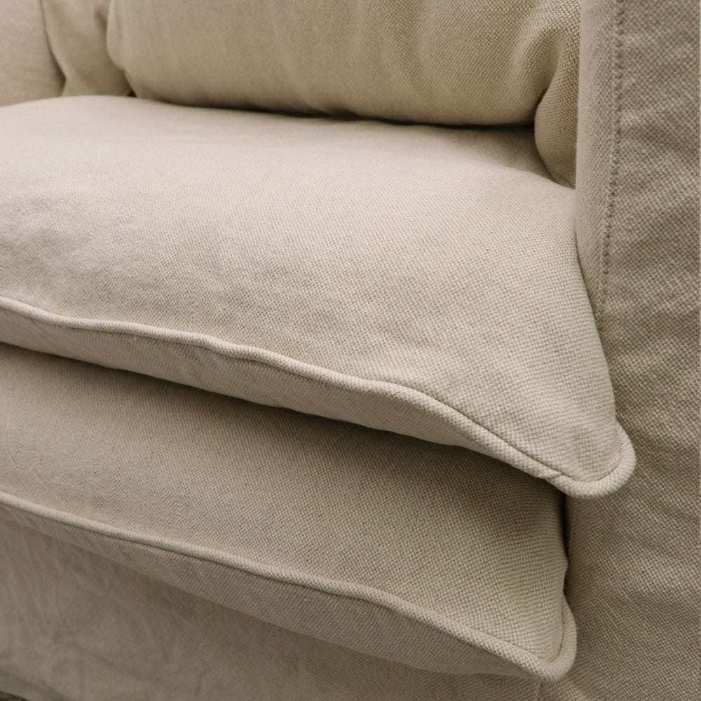 Asher slip cover armchair oatmeal
