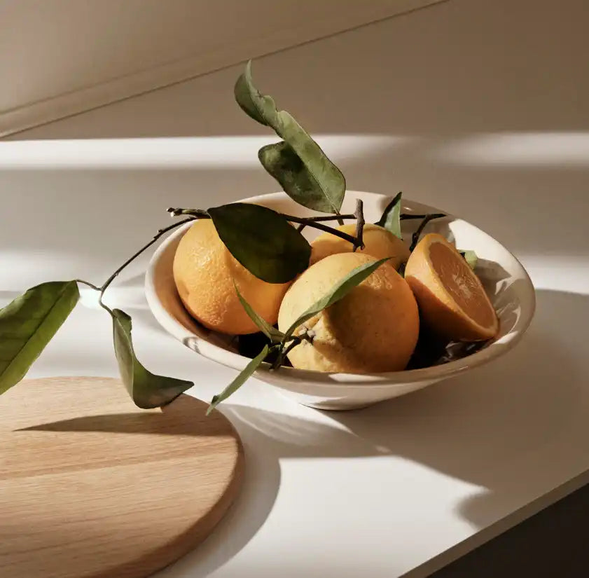 Broste Alfredo serving bowl 22cm lemon