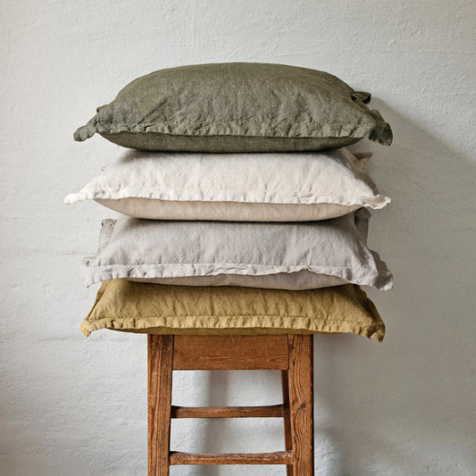 Broste Linn cushion cover 50cm gold