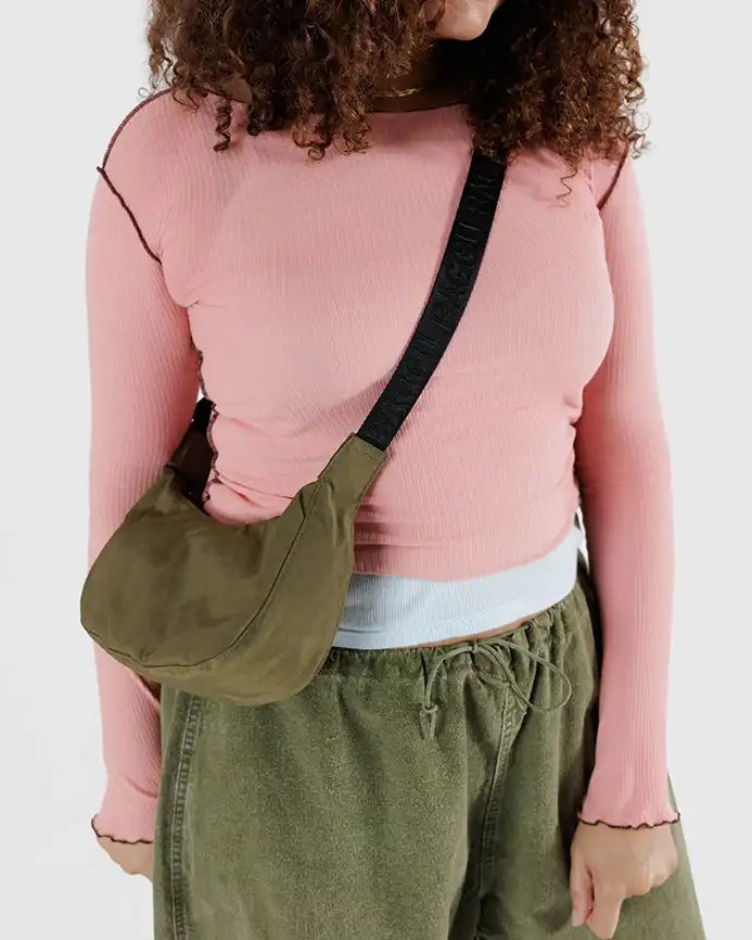 Baggu small crescent bag seaweed