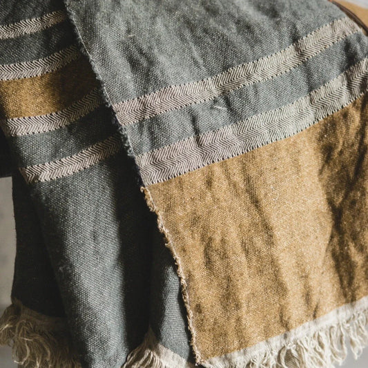 Belgian linen fouta throw alouette 110 x 180cm