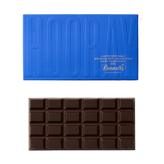 Bennetts Happy Birthday dark chocolate bar