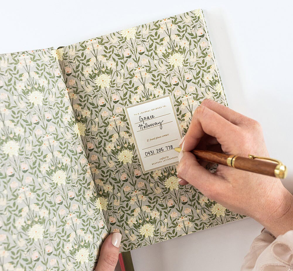 Bloomere linen bound journal lined