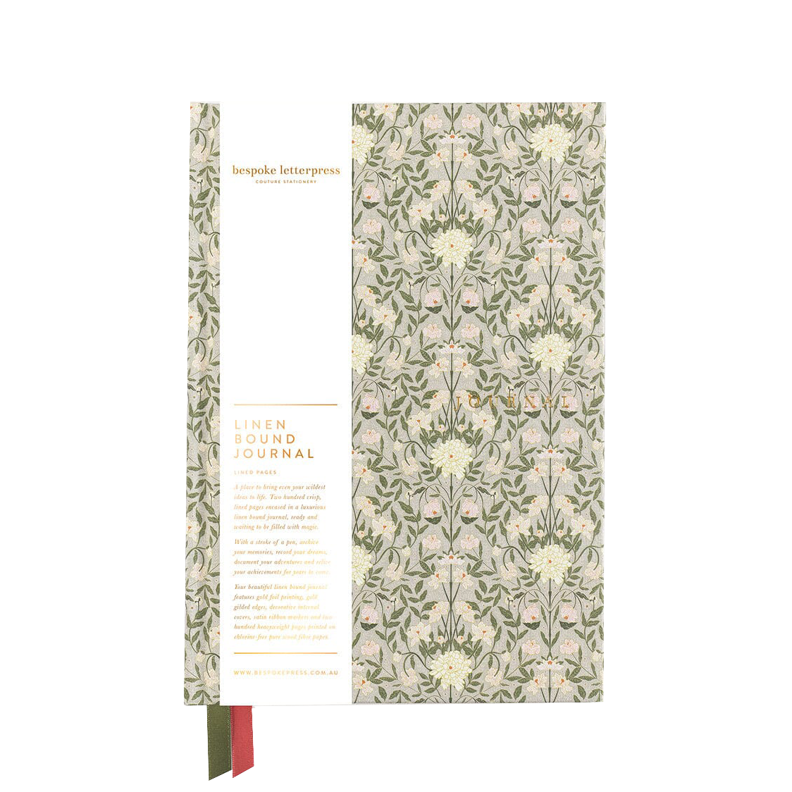 Bloomere linen bound journal lined