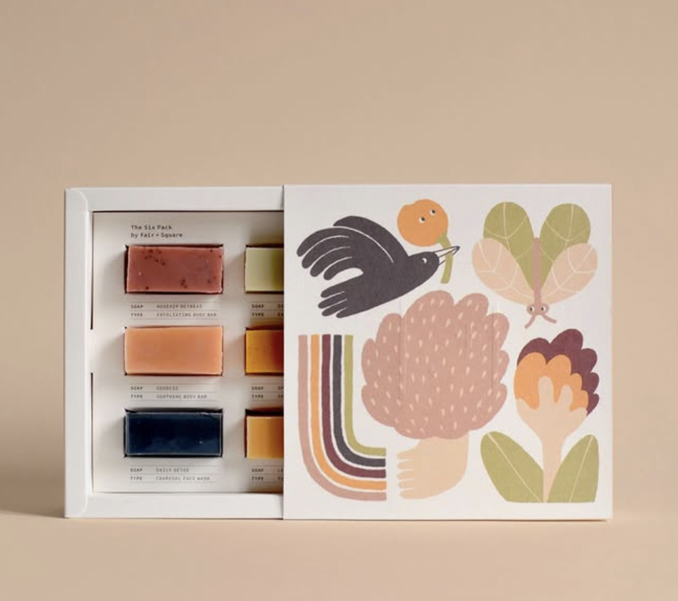 Body & face soap bar sample box