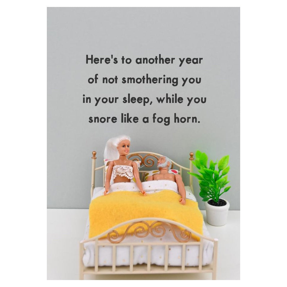 Snore like a fog horn card