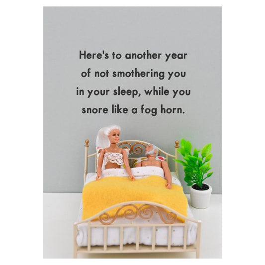 Snore like a fog horn card