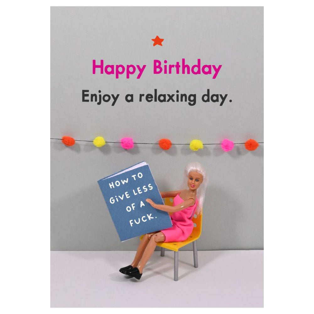 Relaxing day birthday card