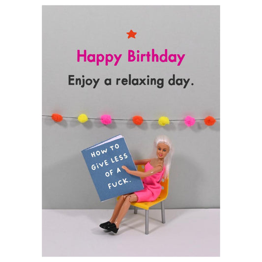 Relaxing day birthday card