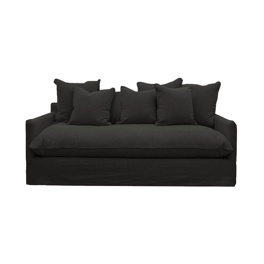 Boston slip cover 2.5 seater sofa black