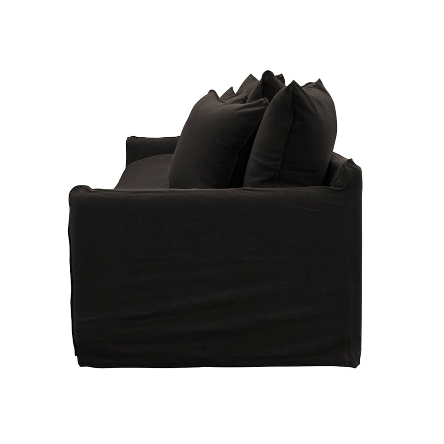 Boston slip cover 2.5 seater sofa black