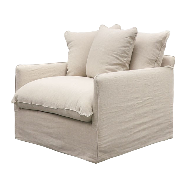 Boston slip cover armchair oatmeal