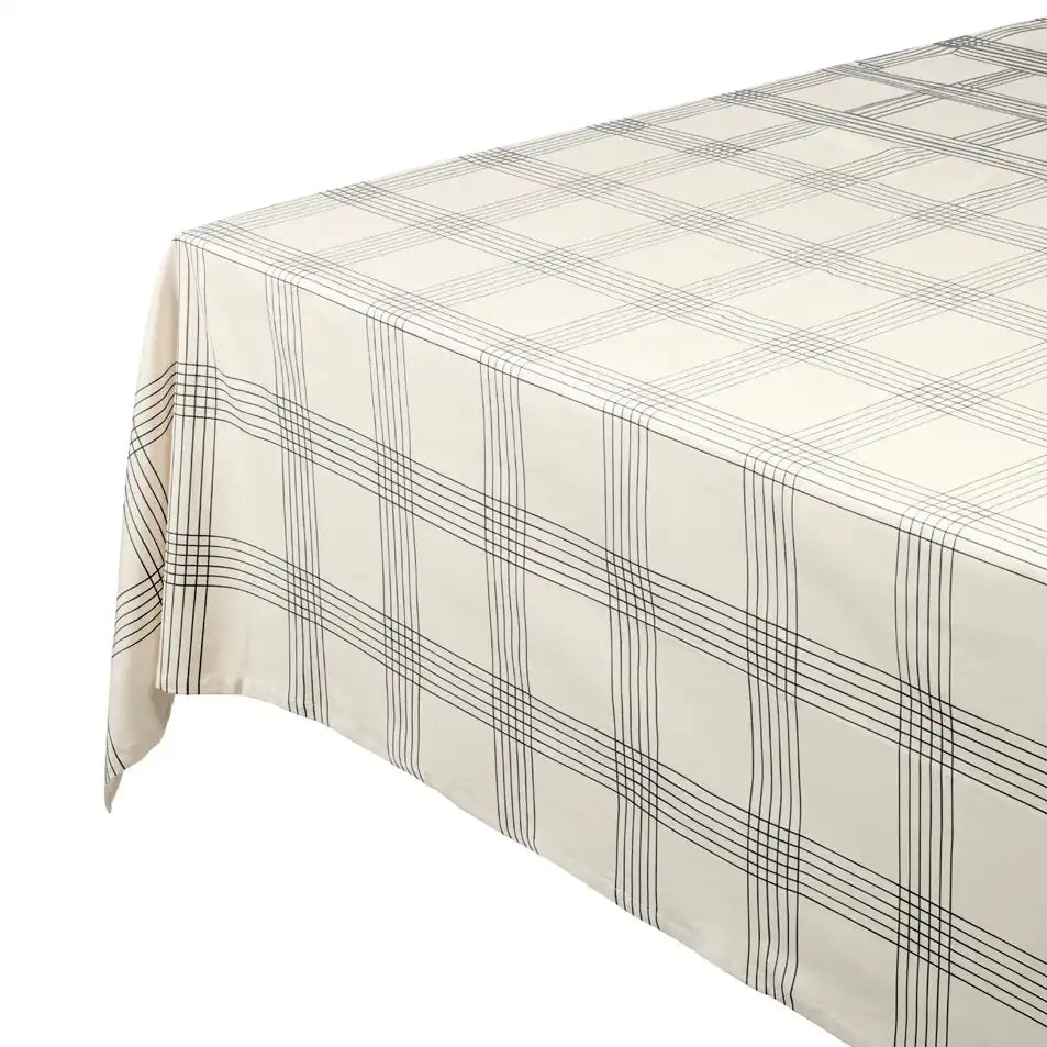 Broste Alice cotton check tablecloth 300cm