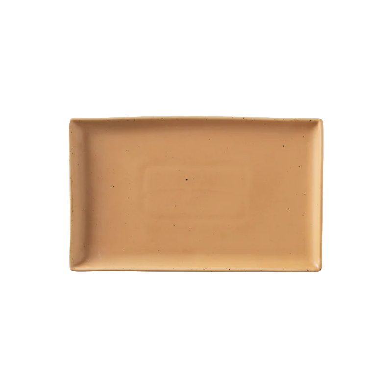 Broste Eli rectangle plate 20cm caramel