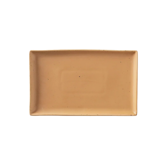 Broste Eli rectangle plate 20cm caramel