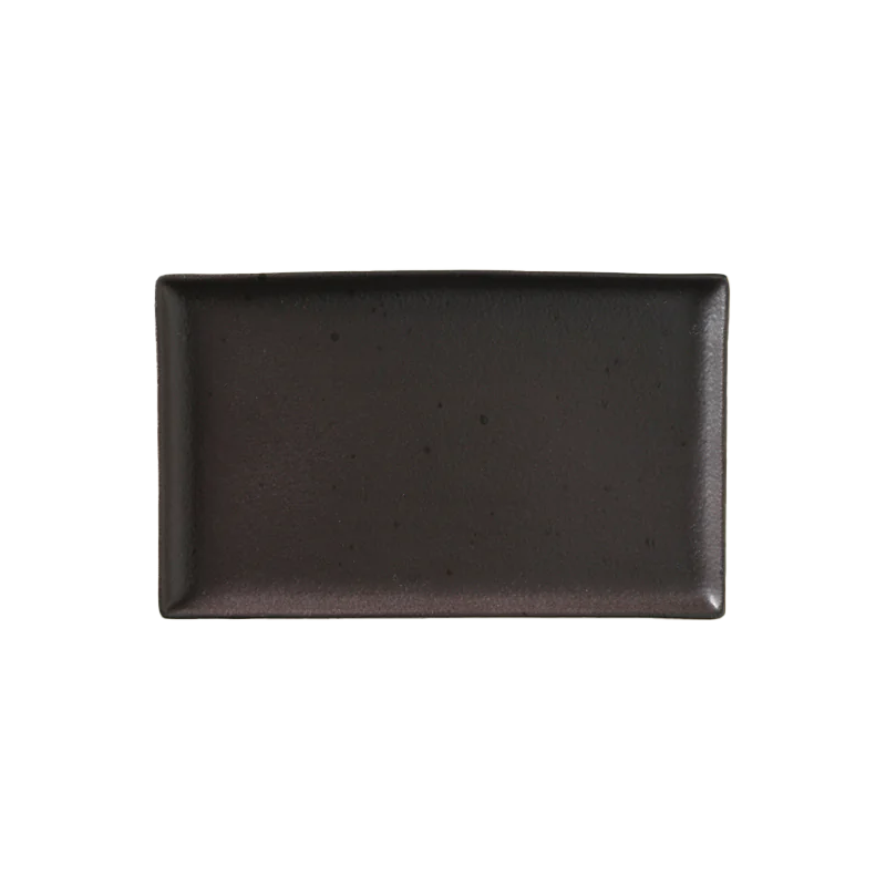 Broste Eli rectangle plate 20cm charcoal