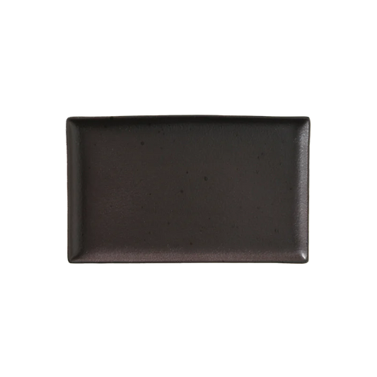 Broste Eli rectangle plate 20cm charcoal