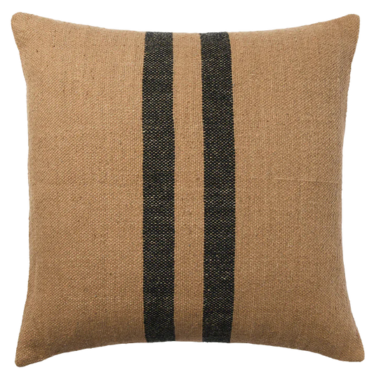 Broste Sigrid striped cushion cover 50cm brown kelp