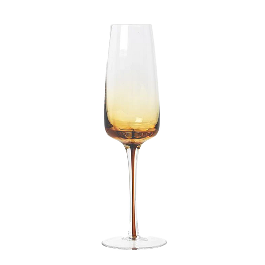 Broste champagne glass amber