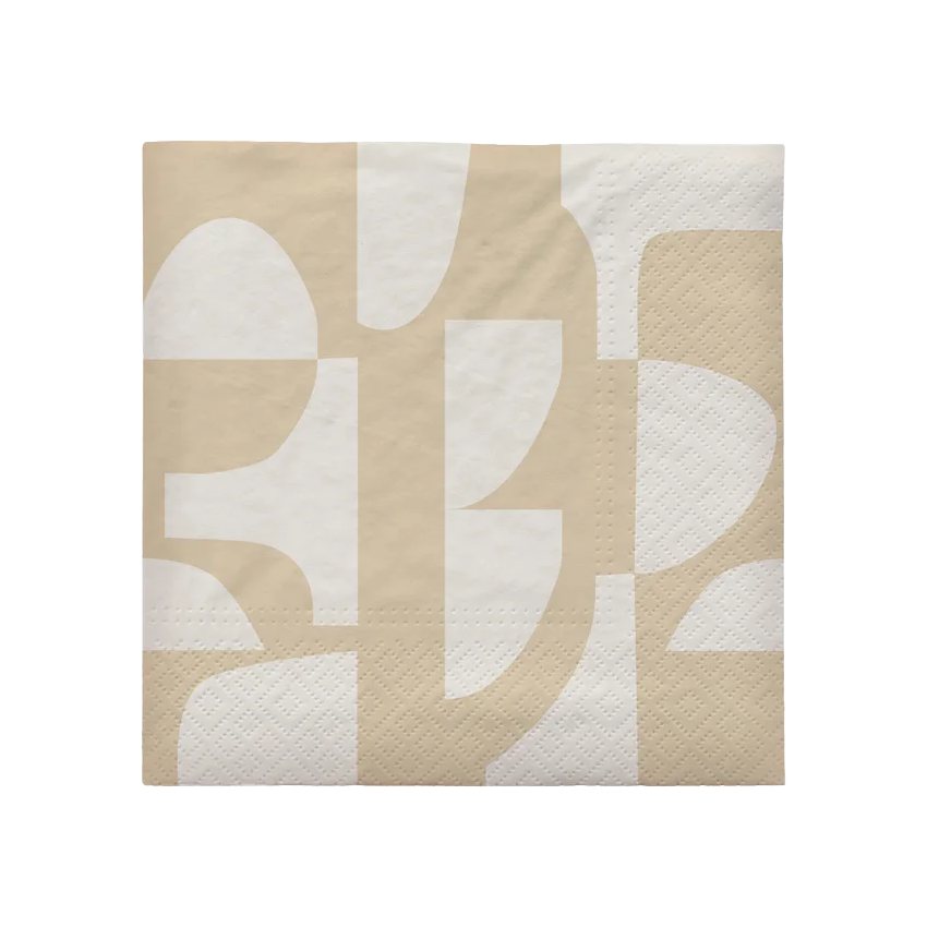 Broste lara paper napkins beige set of 20