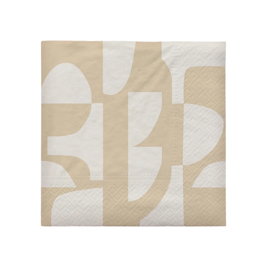 Broste lara paper napkins beige set of 20