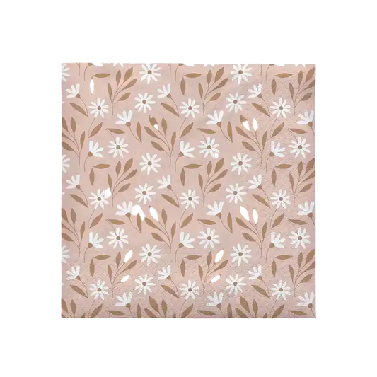Broste meadow set of 20 paper napkins soft pink
