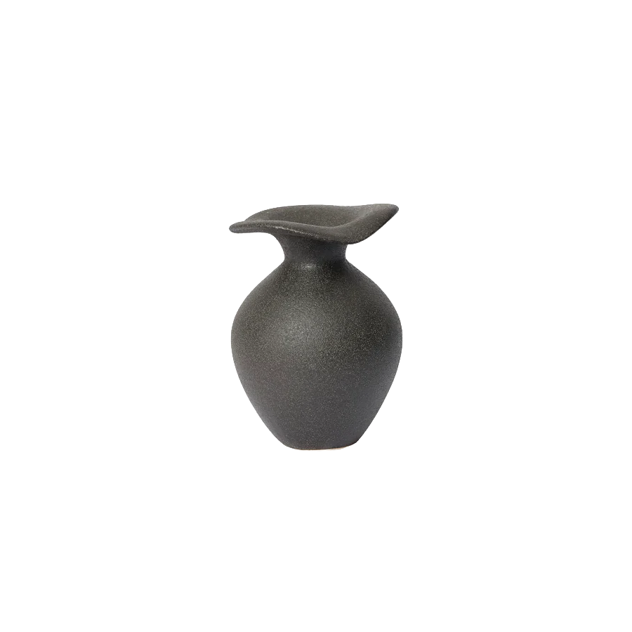 Broste small Florentina vase matt black 14cm