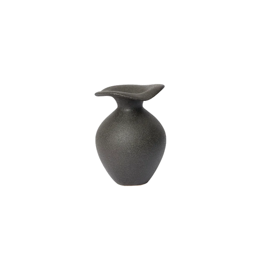 Broste small Florentina vase matt black 14cm