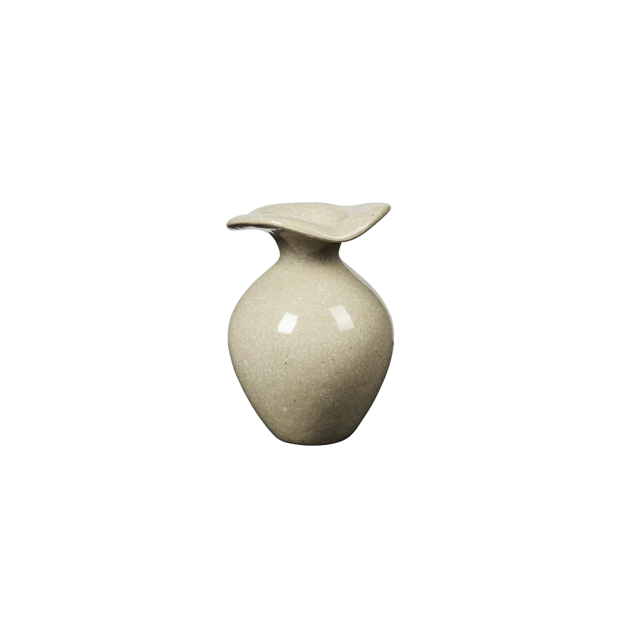 Broste small Florentina vase glossy pistachio 14cm
