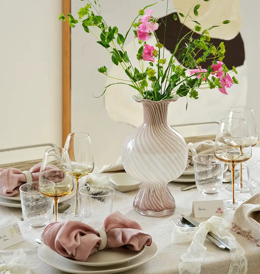 Broste white wine glass amber