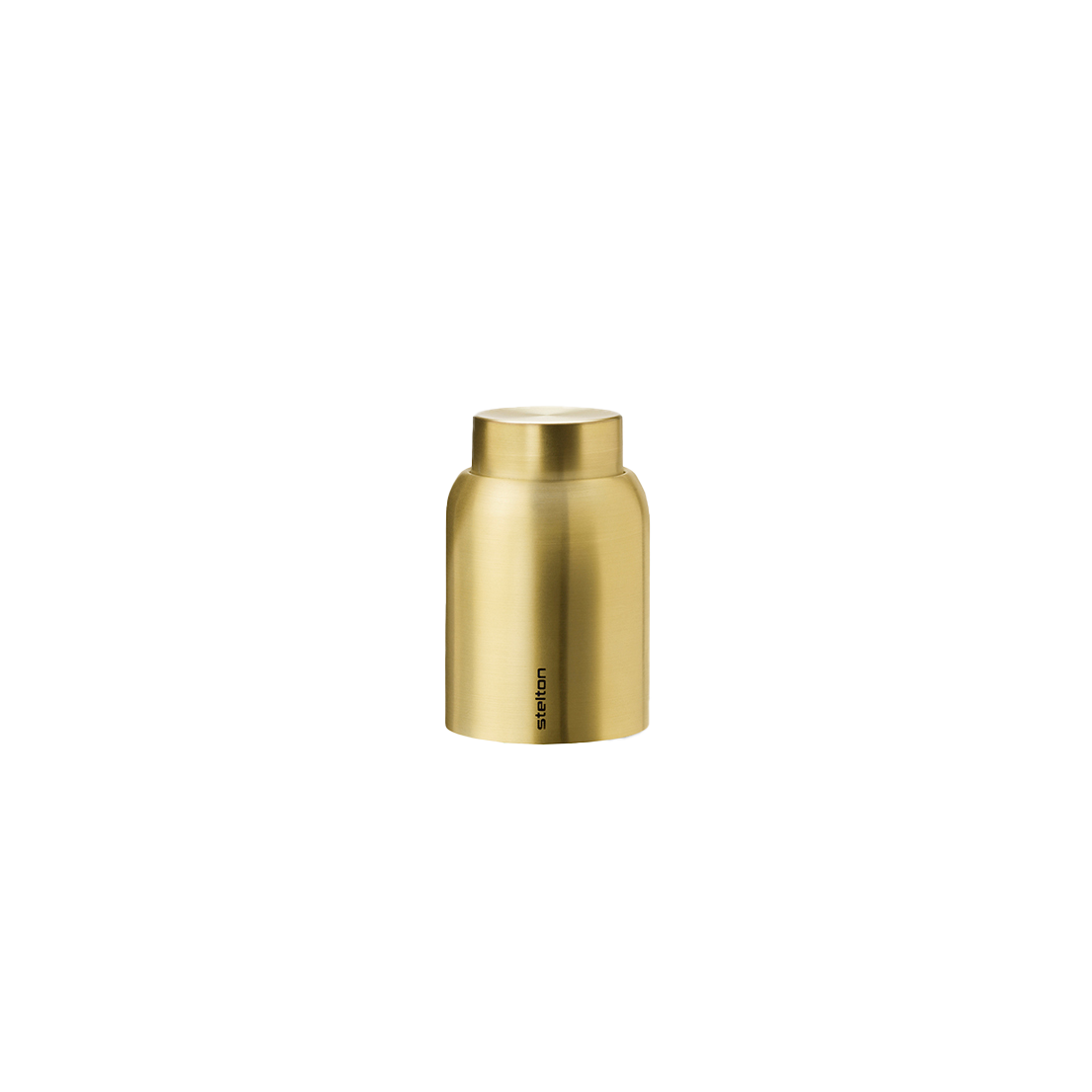 Brushed brass champagne stopper with vacuum seal
