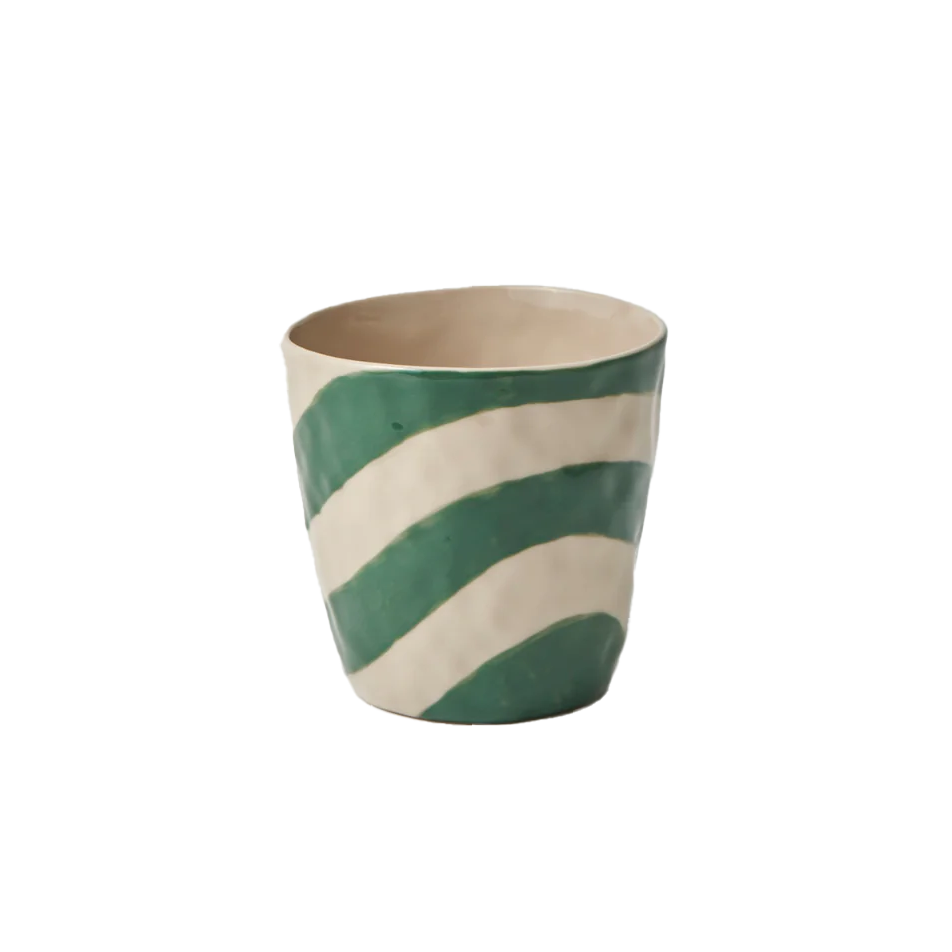 Cabana stripe tumbler green