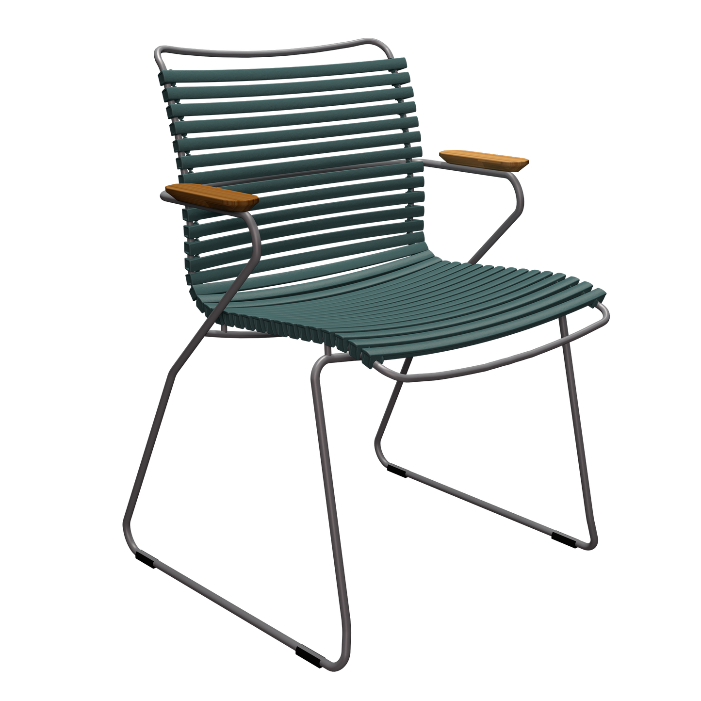 Outdoor click dining chair with armrests