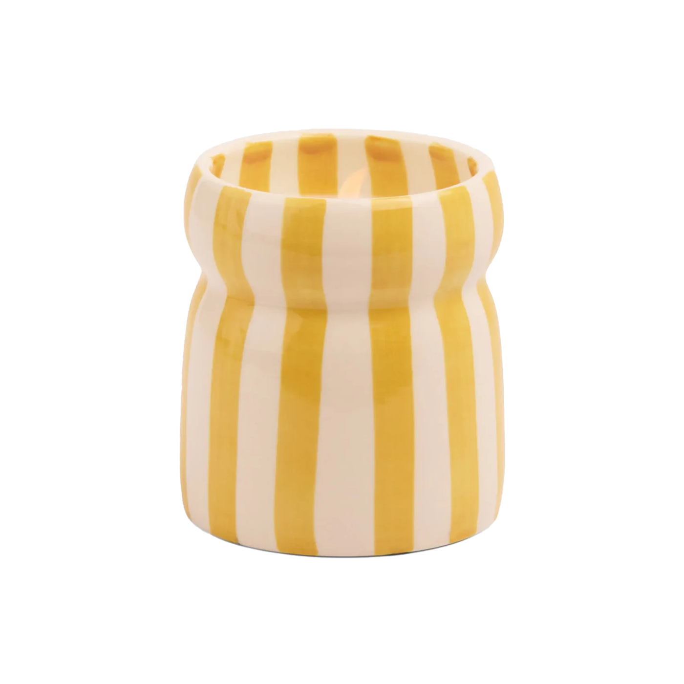 Striped ceramic soy candle Gold Coast