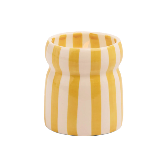 Striped ceramic soy candle Gold Coast