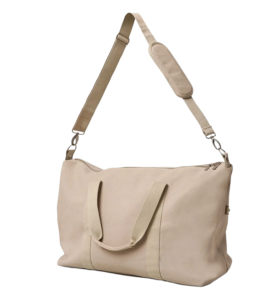 Canvas weekender bag taupe