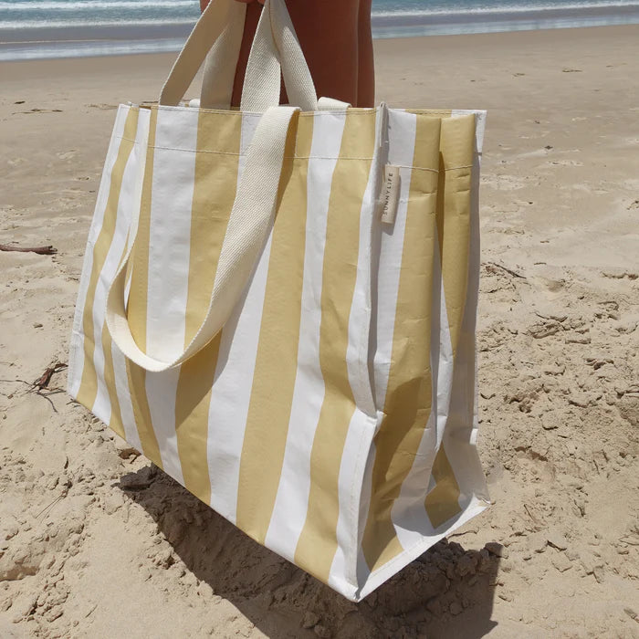 SunnyLife carryall beach bag butternut stripe