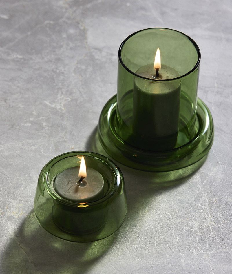 Cascade tealight candle holder mint