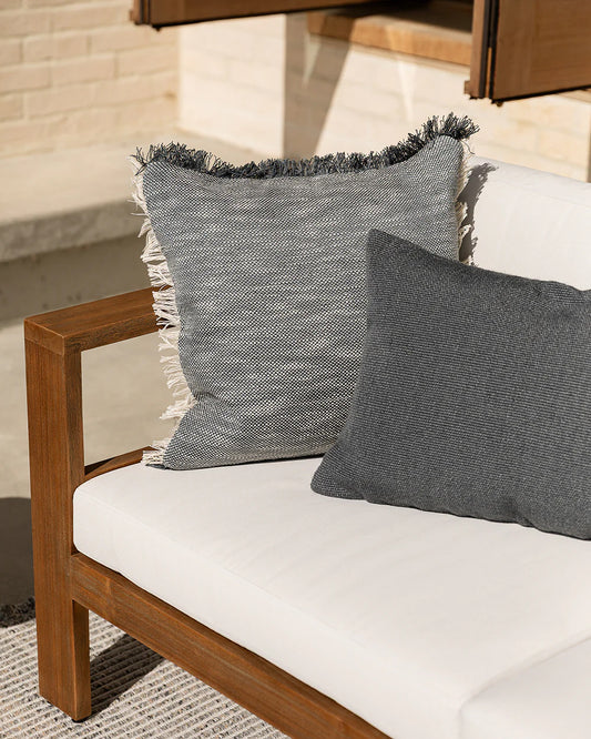 Outdoor Caspian cushion steel blue 50cm