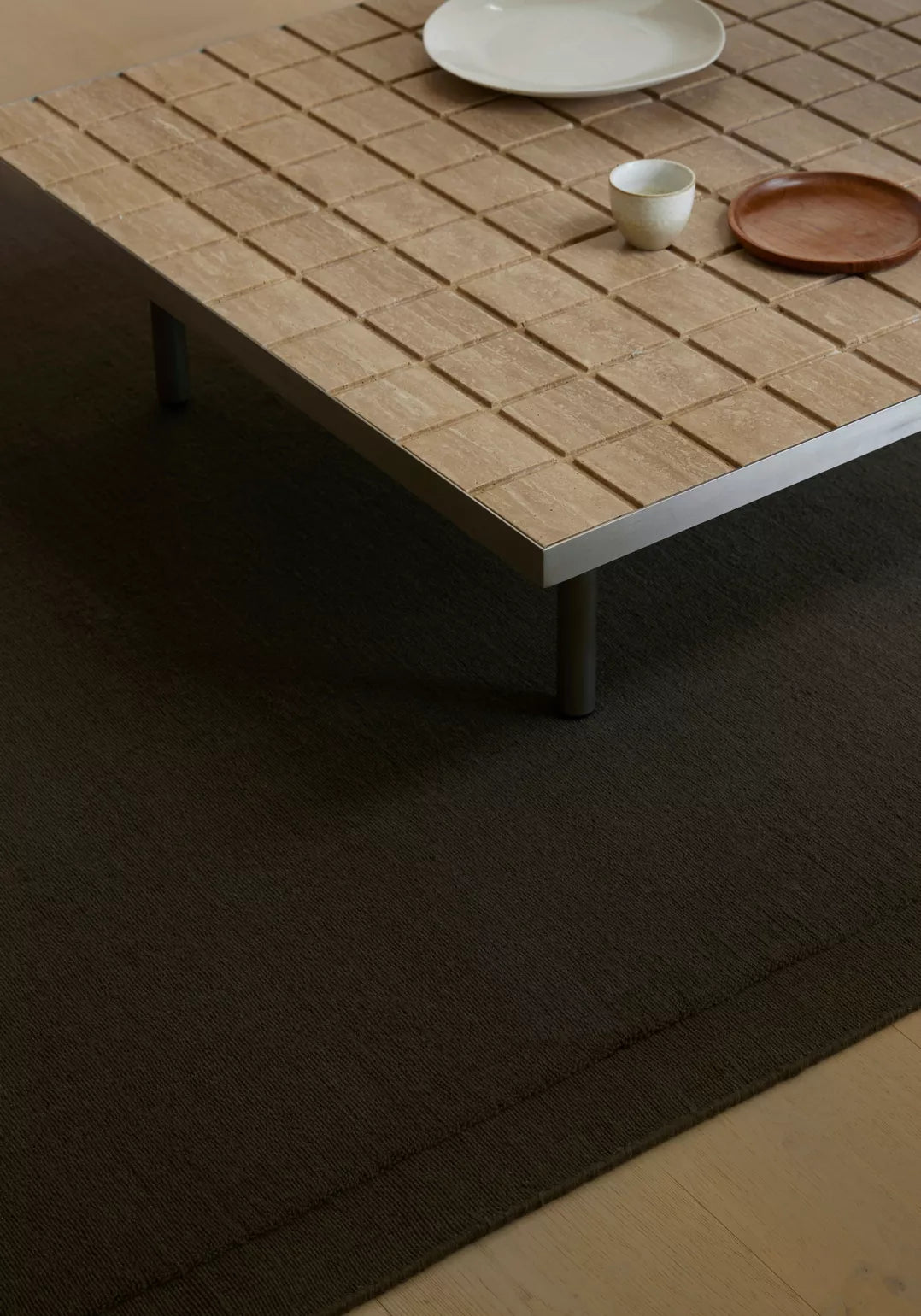Cassio NZ wool rug fudge