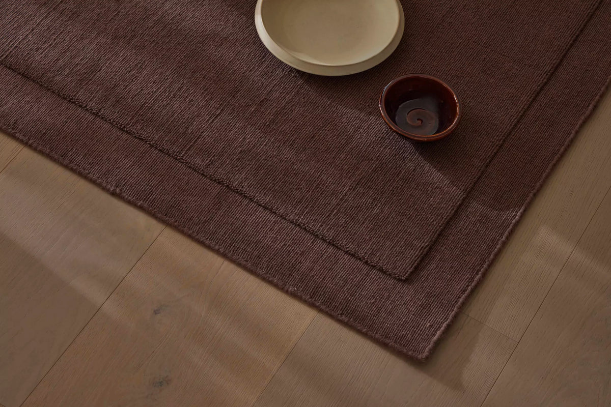 Cassio NZ wool rug mulberry